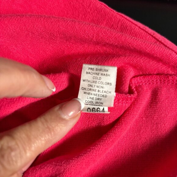 Lula-B Hot Pink Button-Up Shirt Womens Size Small Back Button Detail Casual Top - Picture 7 of 8